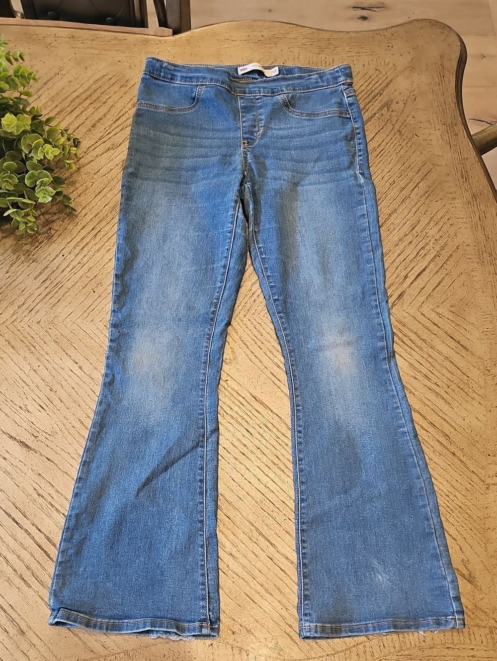 Levi's Pull On Blue Flare Jeans Size 12